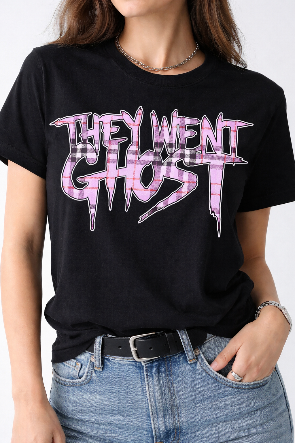 THEY WENT GHOST Pink Burb Women's Shirt